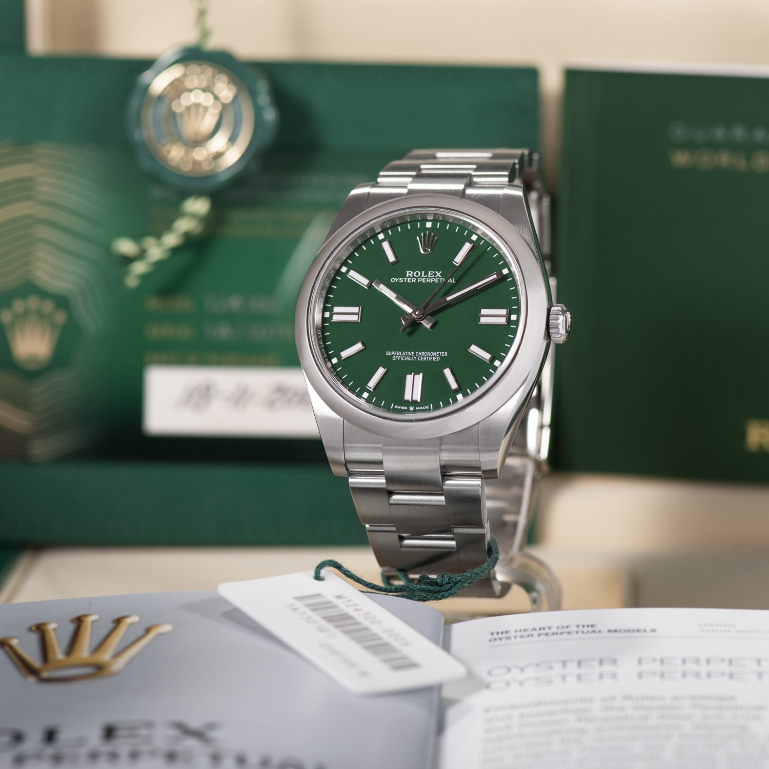 Rolex in store green box